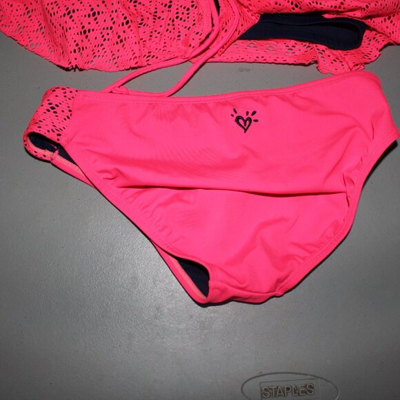Pink & Blue 2 Pcs Justice Bikini Swimsuit Size 14 - Picture 7 of 11